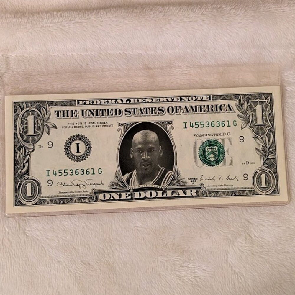 O2 1988A SERIES JORDAN ONE DOLLAR BILL